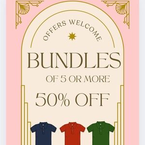 Bundles of 5 or more items 50% off